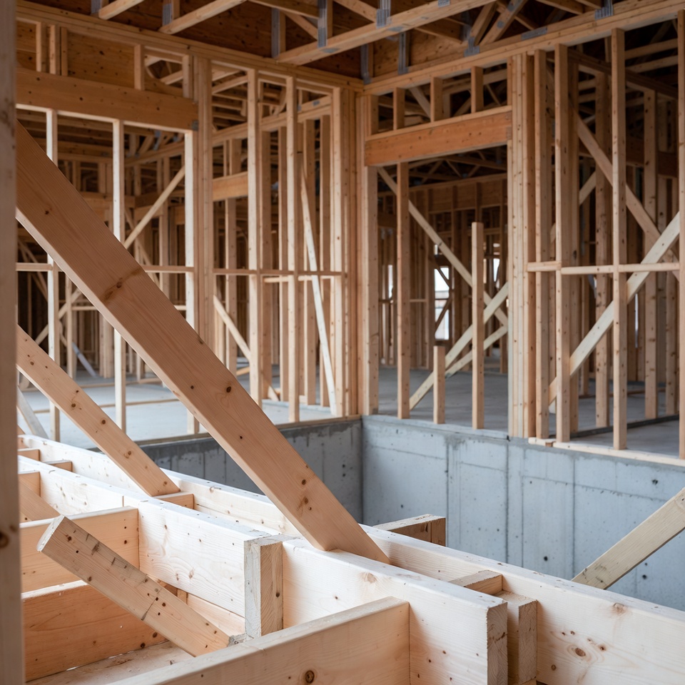 Roof rafter framing carpentry
